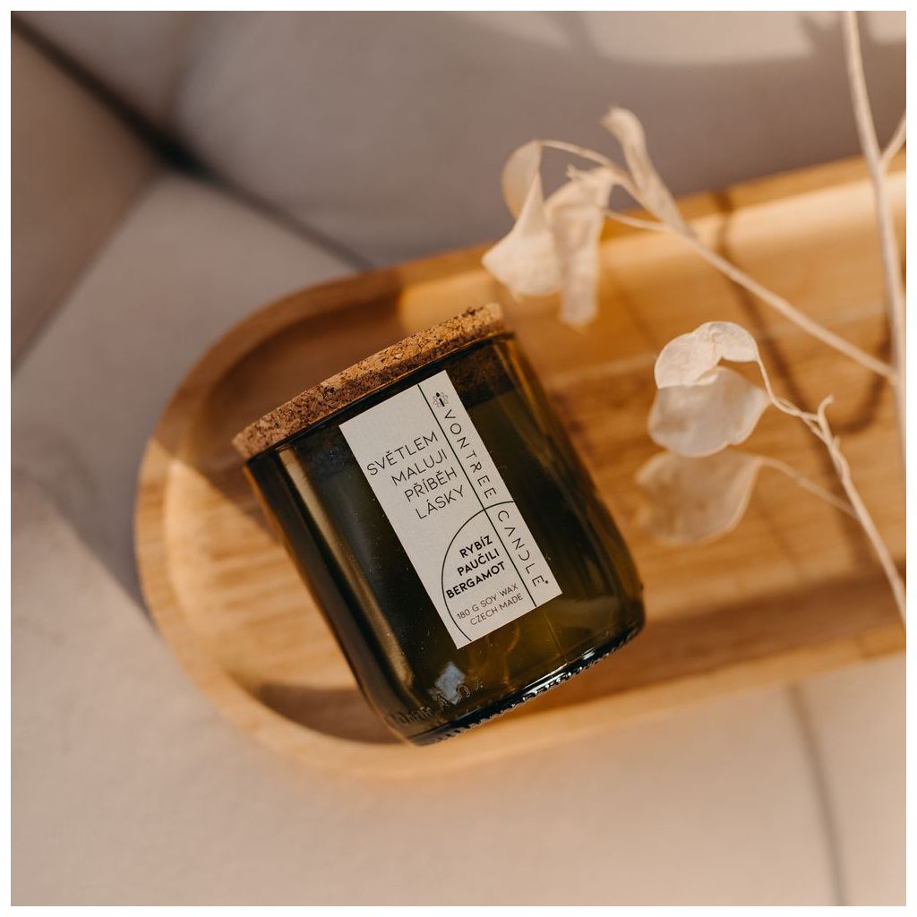 Pačuli & Rybíz & Bergamot | Svíčka ve vinné lahvi