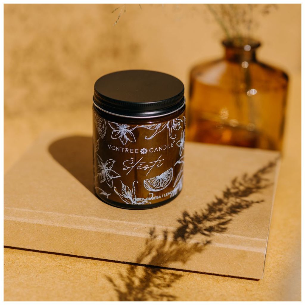 Lemongrass & Litsea cubeba | Přírodní sójová svíčka | 180 ml