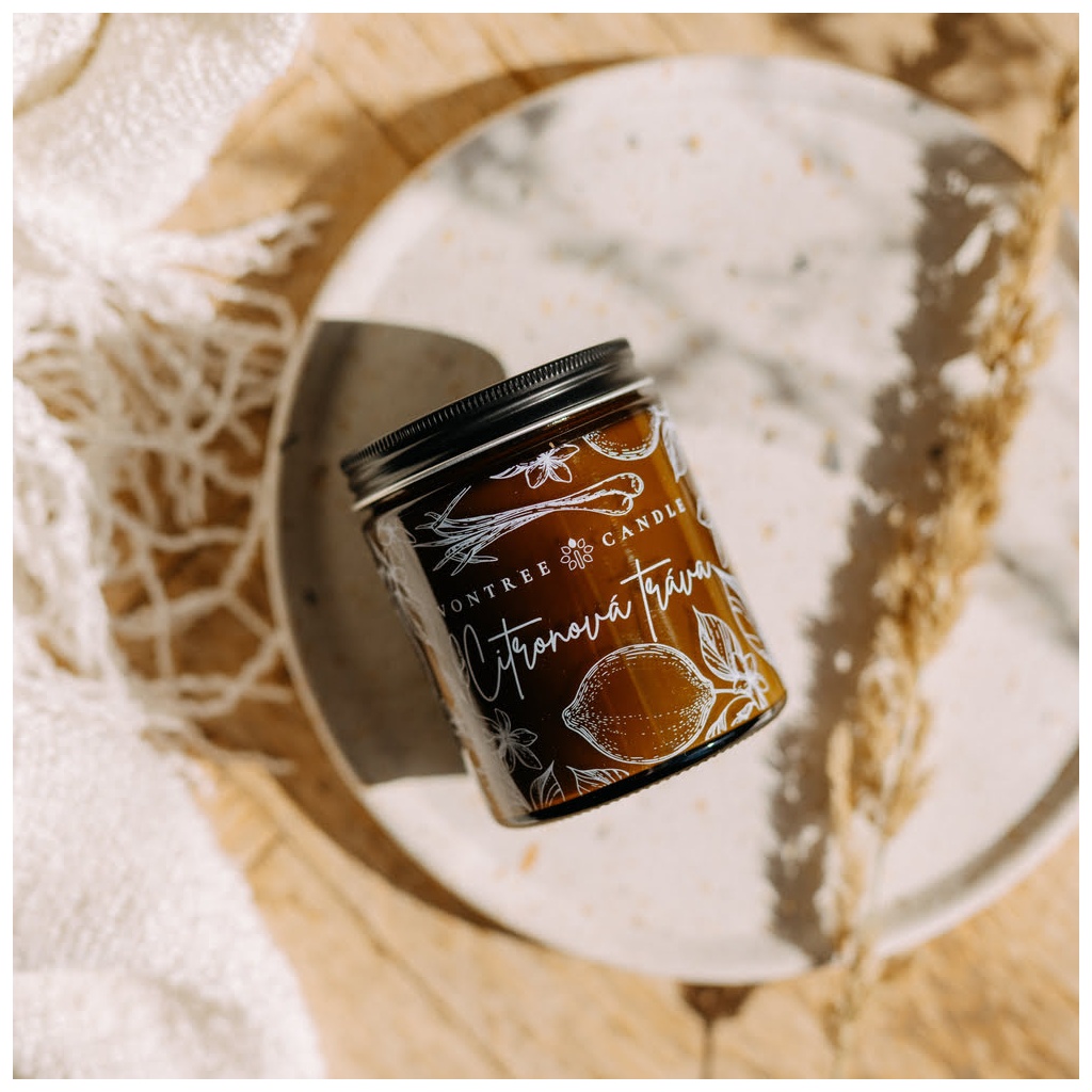 Lemongrass | Přírodní sójová svíčka | 180 ml