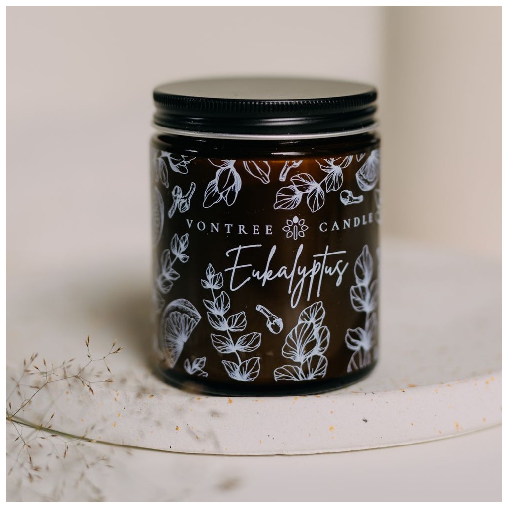 Eukalyptus & Hřebíček | Přírodní sójová svíčka | 180 ml