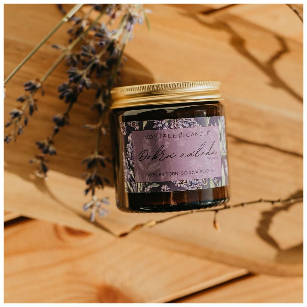 Levandule | Přírodní sójová svíčka | 120 ml
