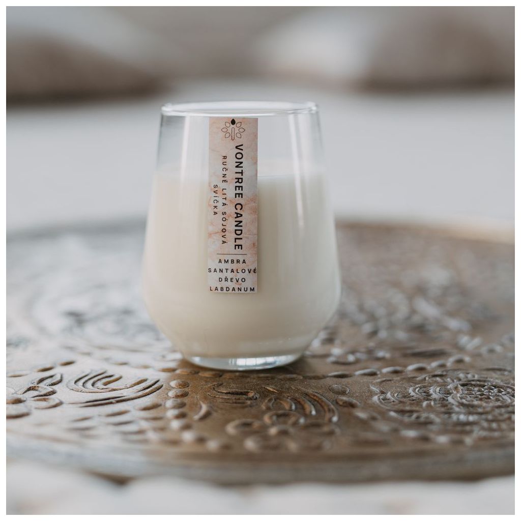 Santal & Ambra | Vonná sójová svíčka | 400 ml