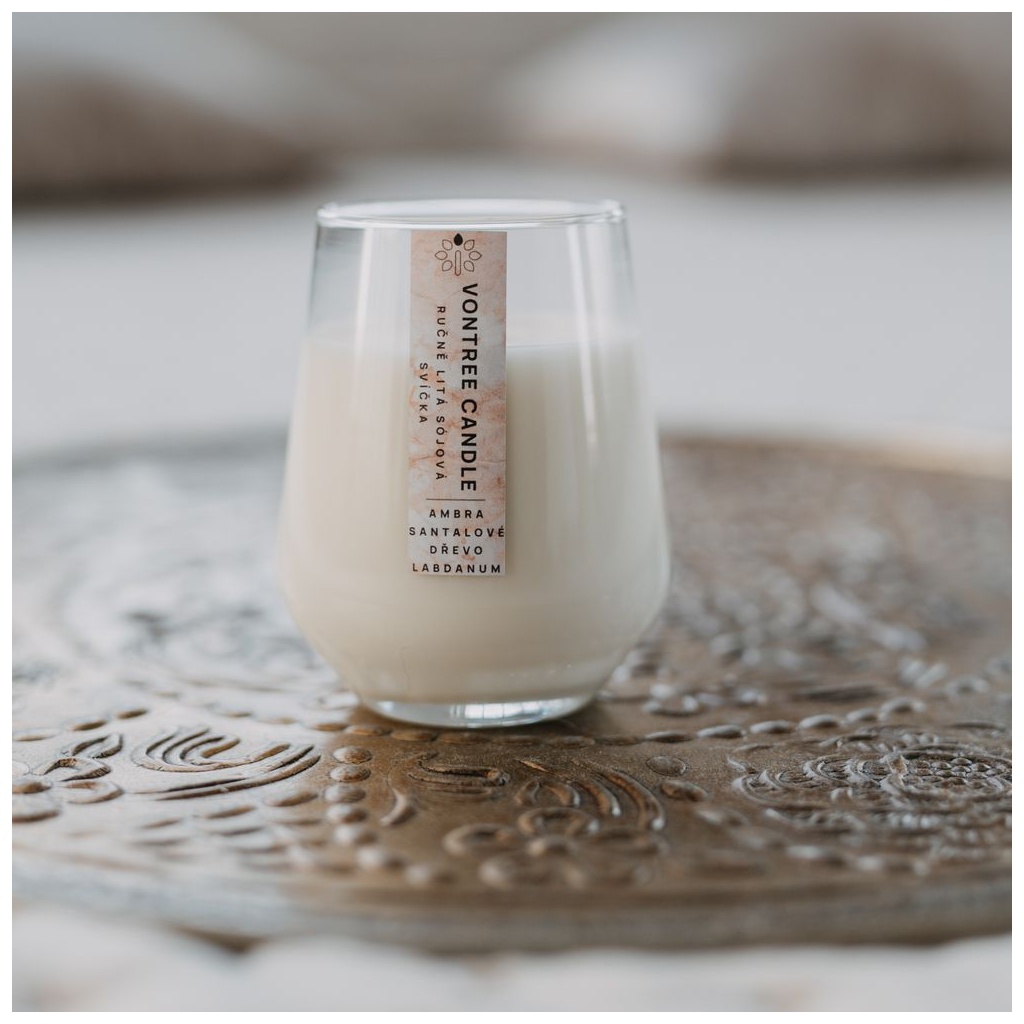 Santal & Ambra | Vonná sójová svíčka | 400 ml